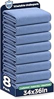 Vista 20 de Almohadillas de incontinencia impermeables reutilizables para cama de incontinencia lavables, 8 tazas de absorción, protector de colchón
