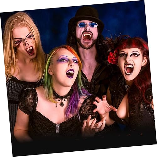 Miniatura 3 de NOLITOY Dentaduras postizas de Halloween, dientes de zombi, disfraz de vampiro, dientes falsos, divertidos dientes de Halloween, cosplay, dentaduras