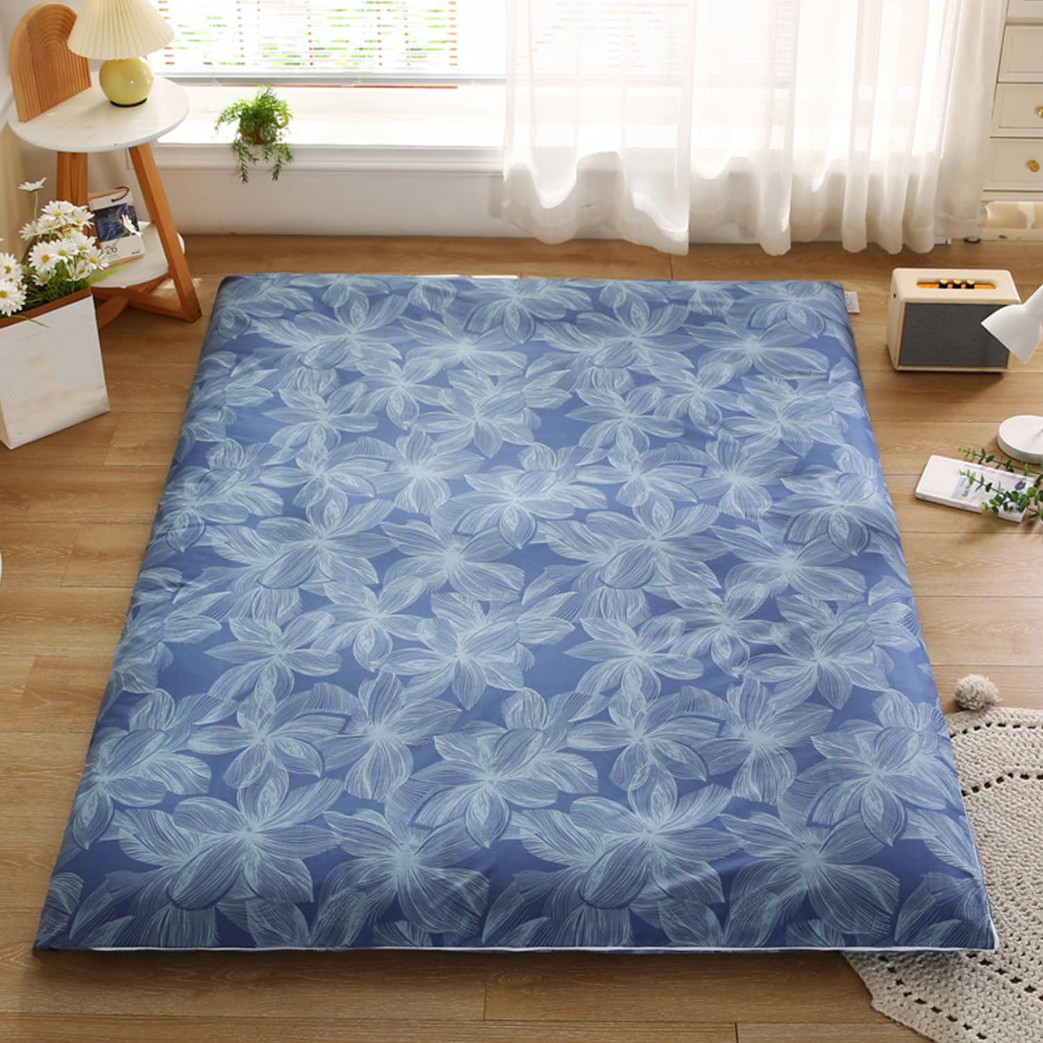 LDLCYCN ,G,120x200cm/47 * 79in, Cotton Futon Mattress Cover Zippered Traditional Japanese Floor Mat Cover