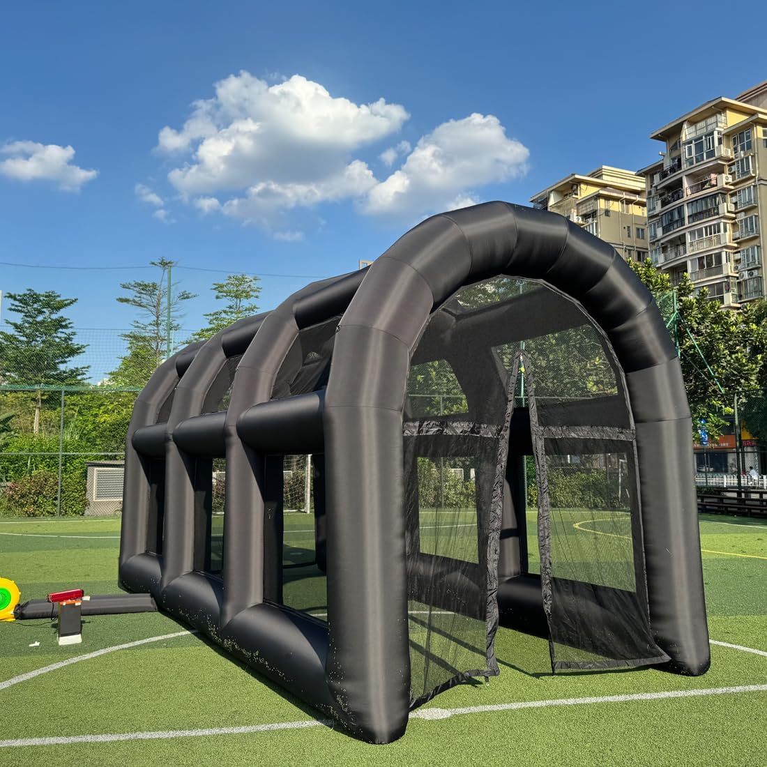 Inflatable Tennis Tent Baseball/Softball Cage Football Court Cage Inflatable Baseball Field Softball Batting & Pitching Cage for Club Trainning, Outdoor Events