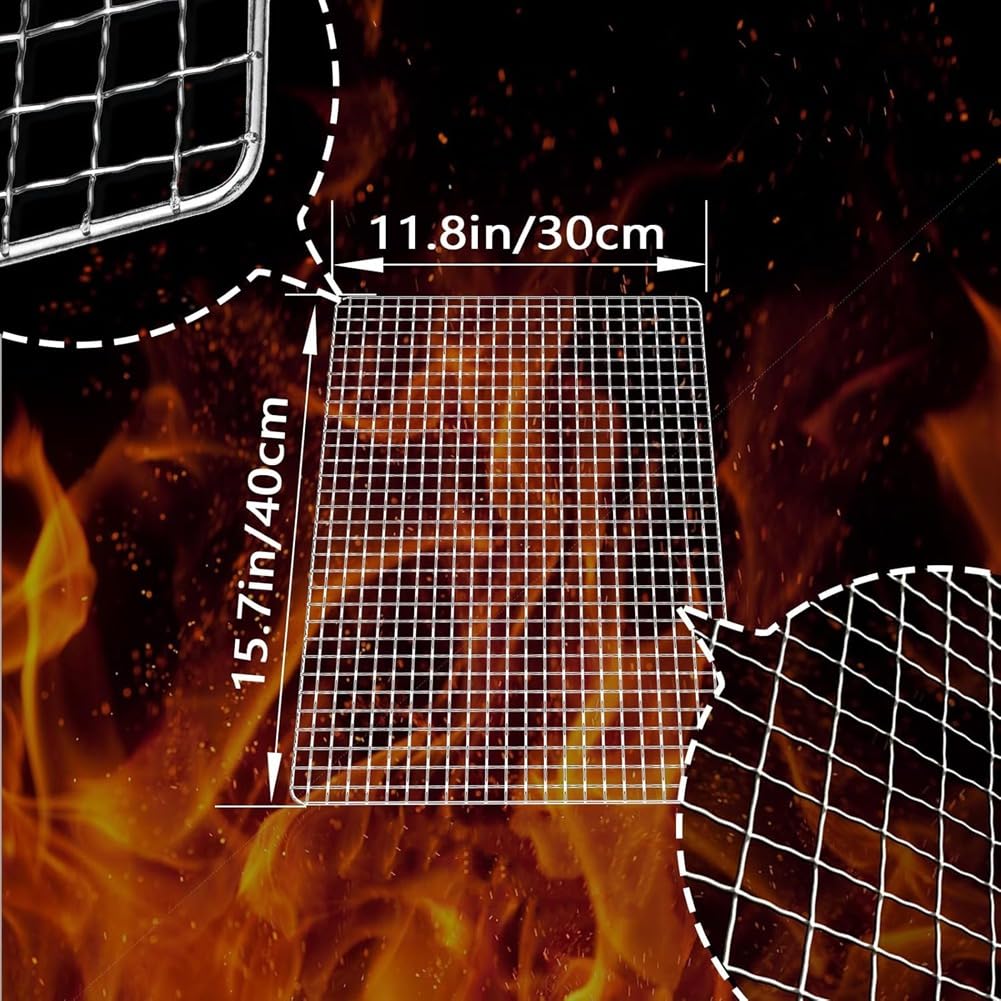 Griglie usa e getta, 10 pezzi di ricambio per griglia da forno, accessori per barbecue per griglie per affumicatori all'aperto, 30 x 40 cm