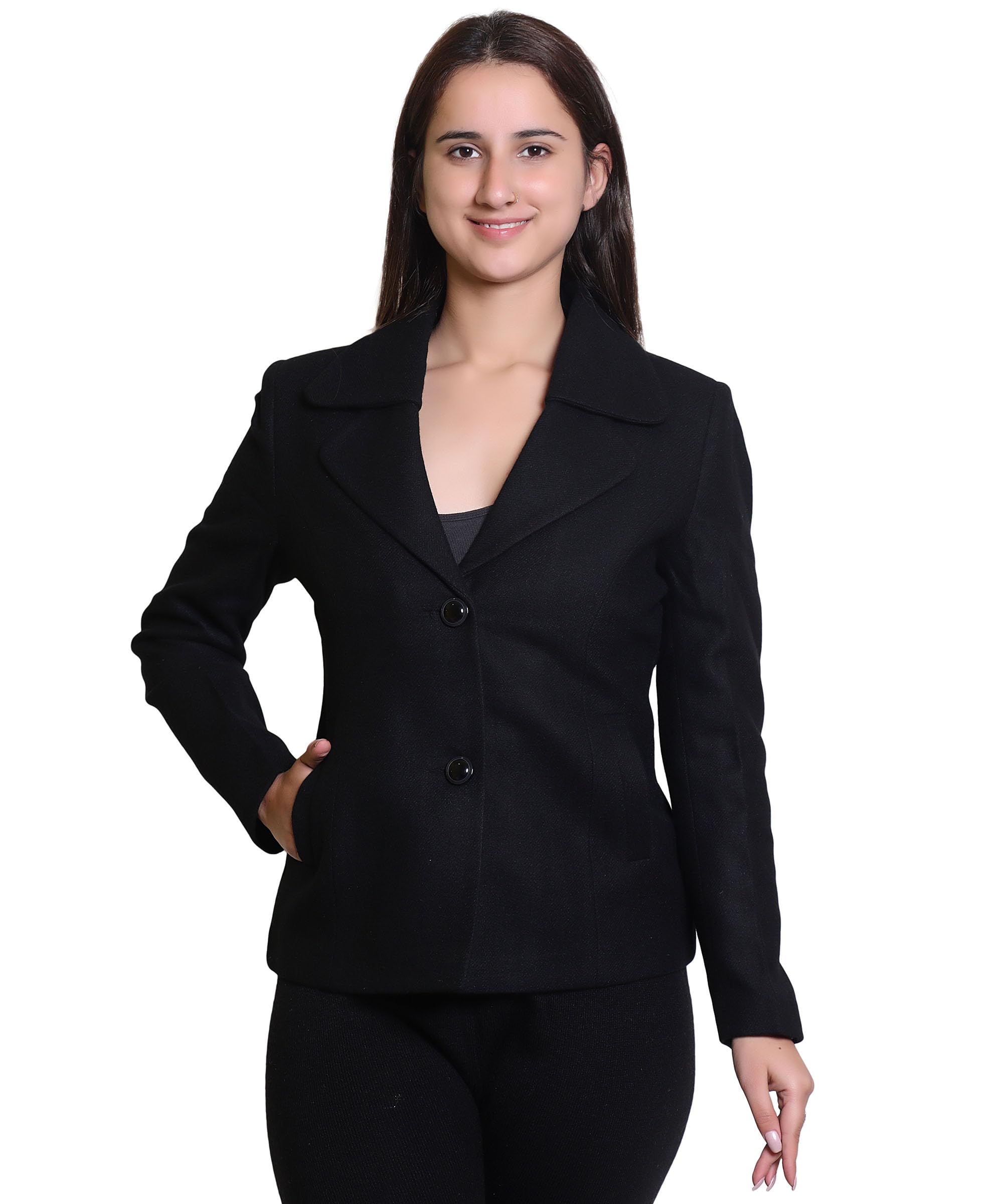 troo blue Women’s Formal Blazer Coat | Stylish Slim Fit Jacket for Office, Party & Casual Wear | Comfortable Long Sleeve Western Blazer for Women & Girls-picture-45