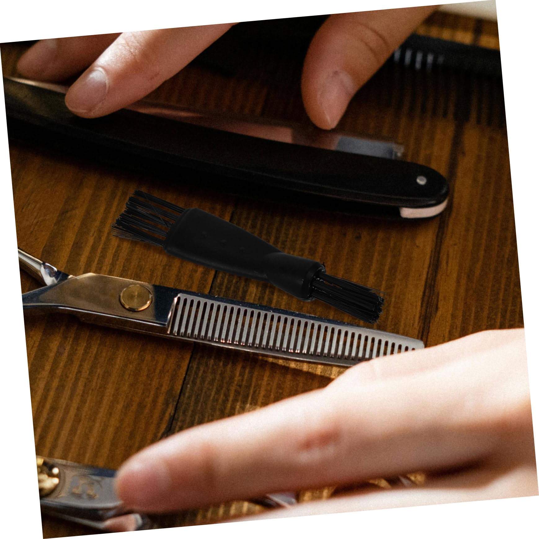 UKCOCO Lot De 20 Brosses De Nettoyage Double Embout Pour Tondeuse Et Rasoir Électrique, Plastique Compact, Nettoyant Précis Pour Hommes, Coiffure Et Entretien Rasage Professionnel