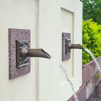 Solid Brass Made Exquisite Handcrafted Waterfall Spout for Landscape, Water Fountain Spout Scupper Luxury Decoration for Pools, Ponds, Water Walls