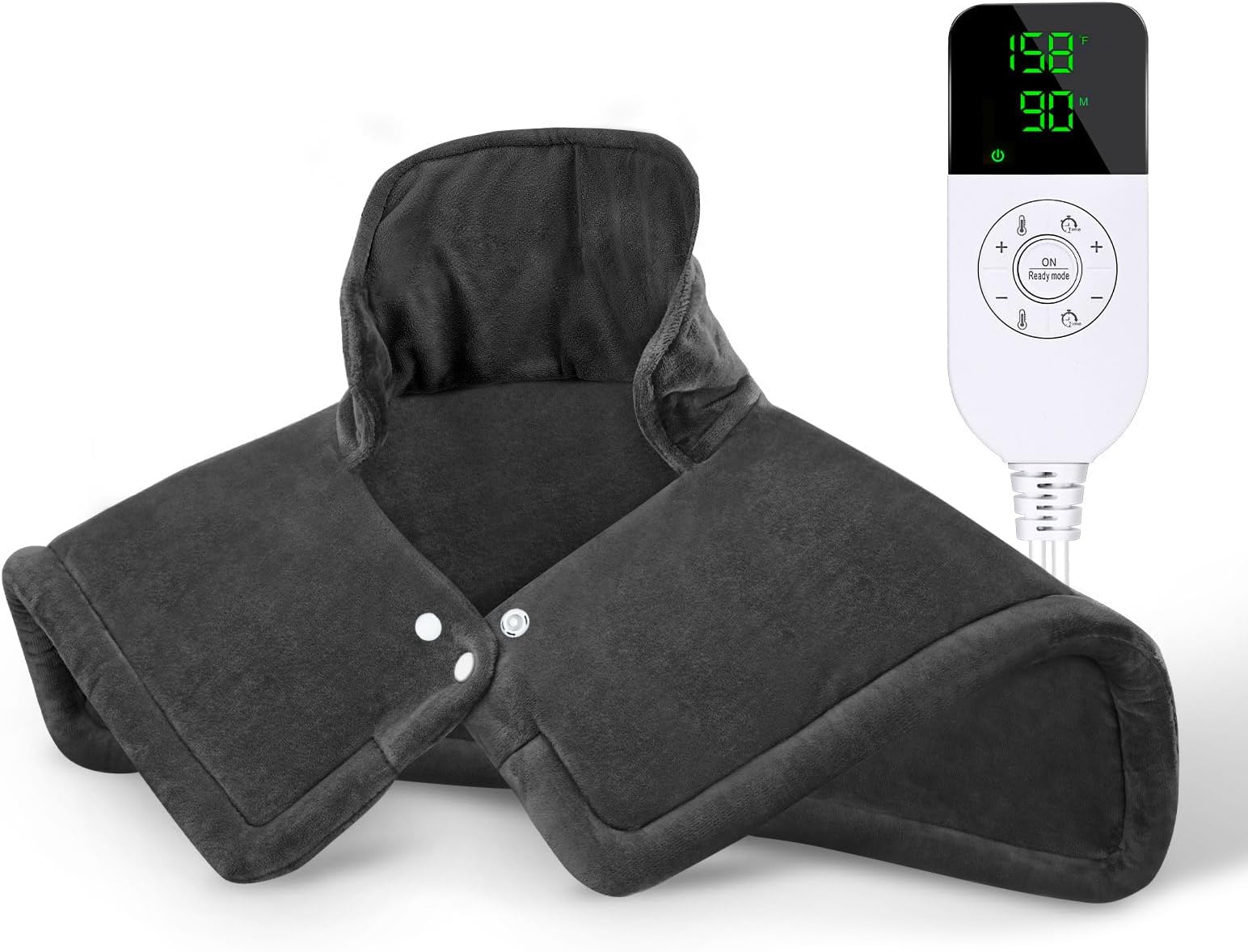 NOWWISH Heating Pad for Neck and Shoulder Pain Relief, Fast Heating, Auto Shut Off, Mothers Day Gifts, Birthday Gifts for Women Men Mom Dad Wife Husband, Black, 17"x23"