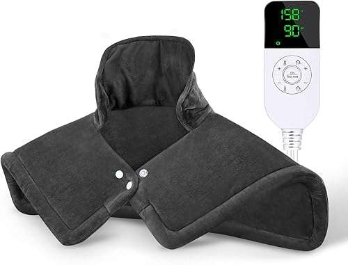 NOWWISH Almohadilla térmica para cuello y hombro, regalos de cumpleaños para mujeres y hombres, mamá o papá, almohadilla térmica con peso de 2.2