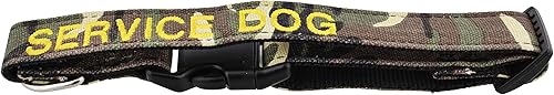 Miniatura 2 de Collar de perro de servicio de apoyo emocional, collar de perro mediano de camuflaje de 14 a 21 pulgadas para perros de tamaño mediano