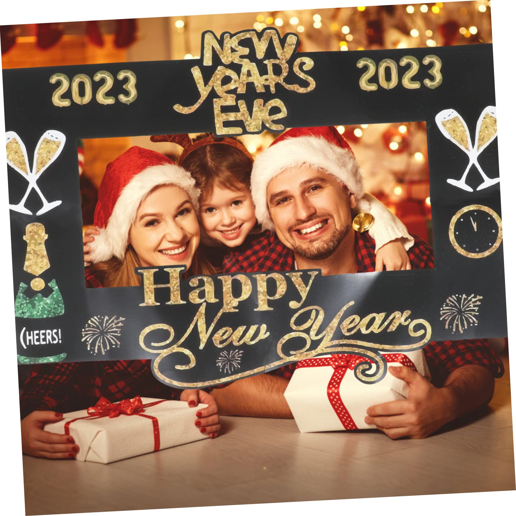 Alipis 5stücke Neujahrs-fotoprops Handgehaltener Fotorahmen Für Silvesterfeiern Leicht Und Tragbar Für Partys Und Neujahrsevents Sorgt Für Fröhliche
