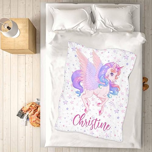 Miniatura 70 de Artsadd Personalized Baby Blanket for Girls Boys, Custom Baby Blankets with Name Customized Throw Blanket for Kids Newborn Baby Shower Birthday Gifts
