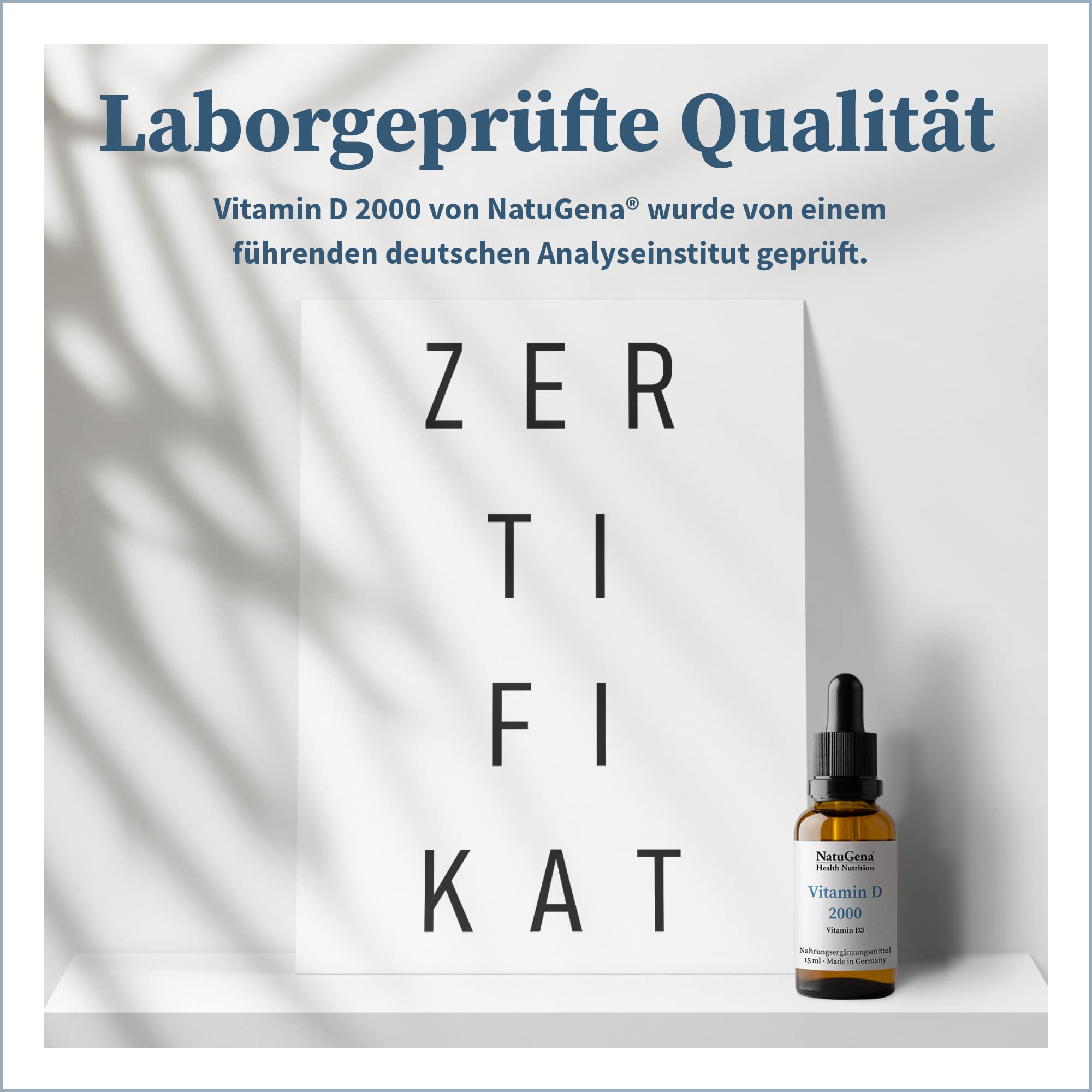 NatuGena Vitamin D, Höchste Bioverfügbarkeit, 3x15 ml, 3x 525Tropfen, 1 Tropfen alle 2 Tage Familienpackung 3er Pack (3)