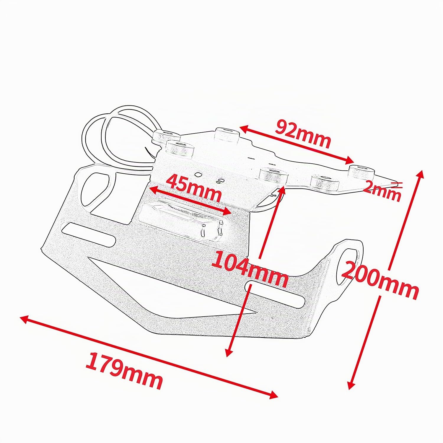 Motorrad-Kennzeichenhalter for Tenere700 XTZ700 Tenere XTZ 700 2019-2025