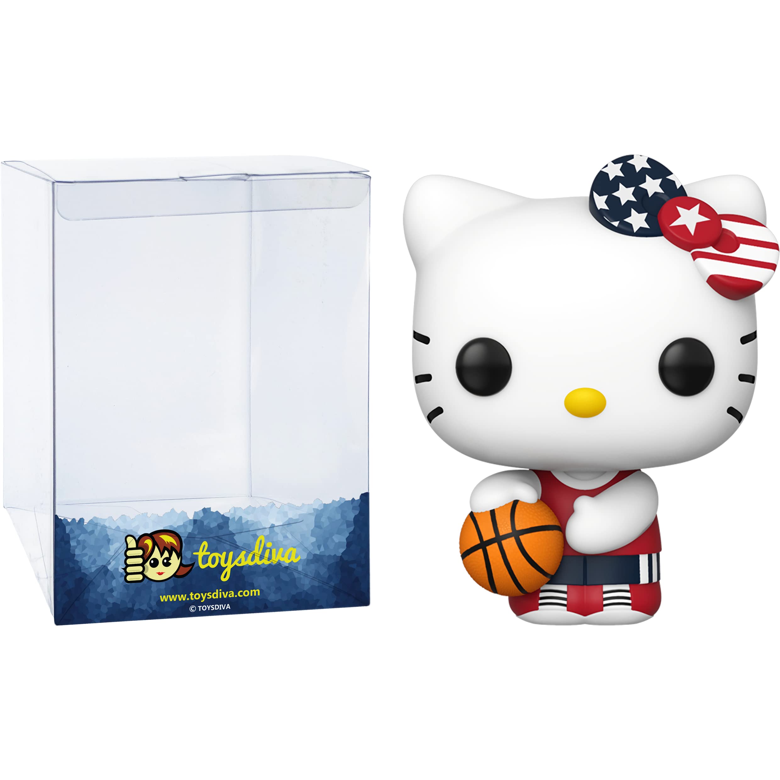 FunkoFunko Hello K i t t y [Basketball]: P o p ! Vinyl Figurine Bundle with 1 Compatible 'ToysDiva' Graphic Protector (033-48691 - B)