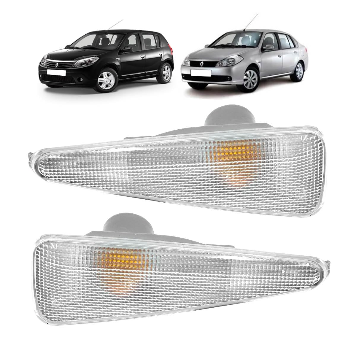 STARKIT PERFORMANCE 2 intermitentes laterales compatibles para Sandero y Thalia 2 (2008-2013). Repetidor lateral, delantero izquierdo y derecho. 8200602763, 8200602765