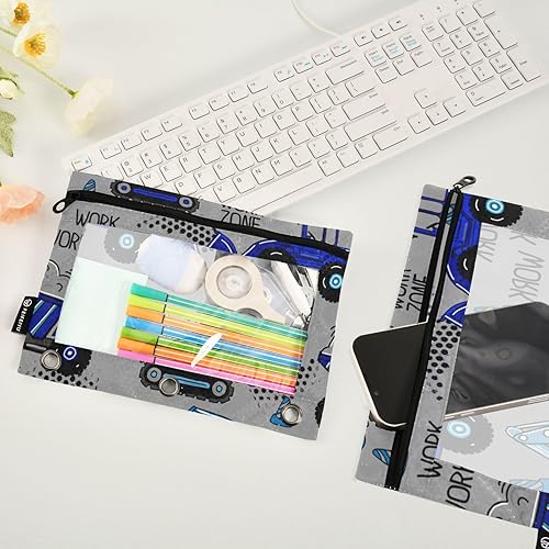 Miniatura 9 de Estuche para carpetas de archivos mágicos de gato bohemio, color morado, bolsa resistente para carpetas de 3 anillas, ventana transparente, oficina,