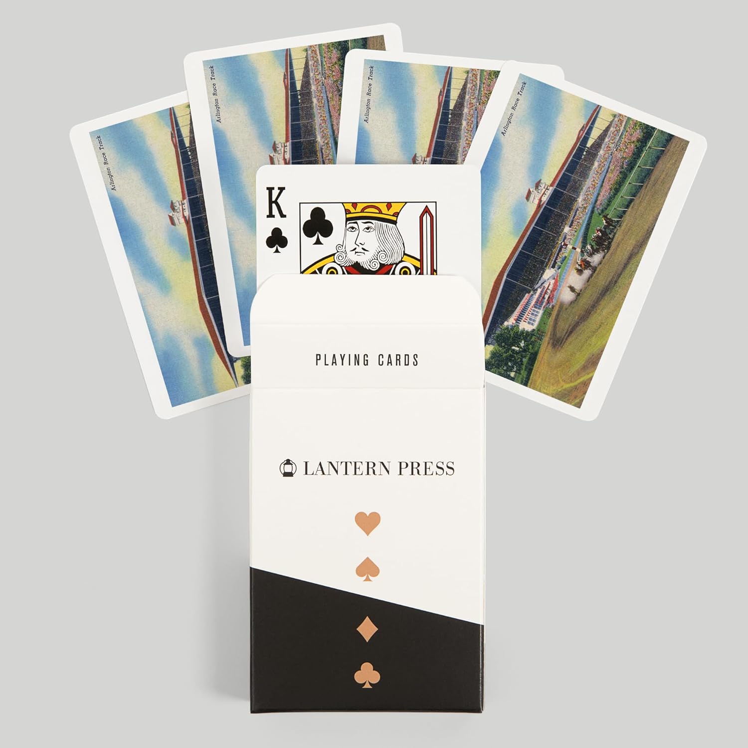 Lantern Press Arlington Heights, Illinois, Horse Race at Arlington Race Track, Vintage Advertisement, 52 Playing Cards for Adults, Poker Size Card Deck