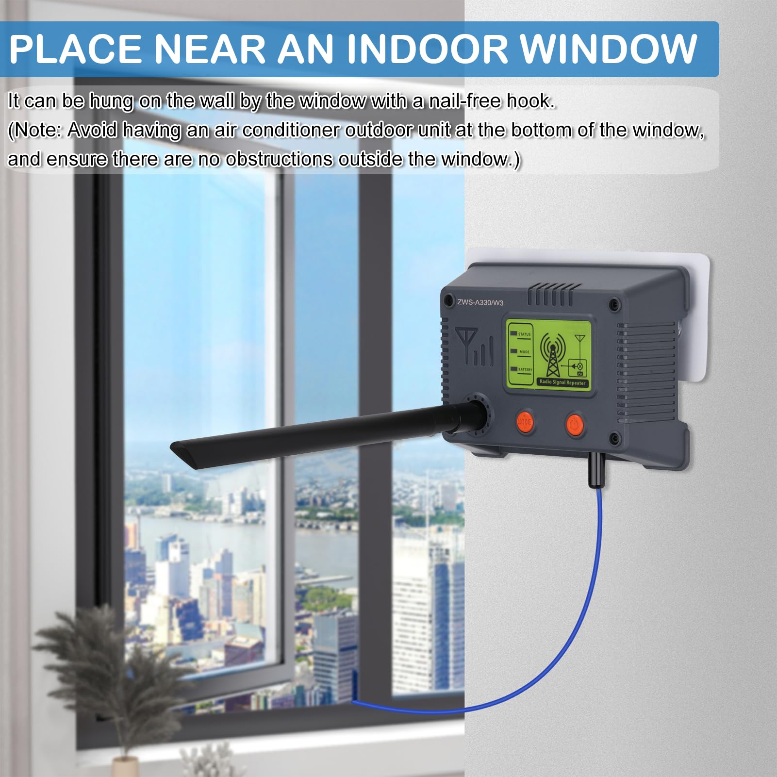 ZHIWHIS Ripetitore di segnale radio W3 per antenna wireless a onde corte