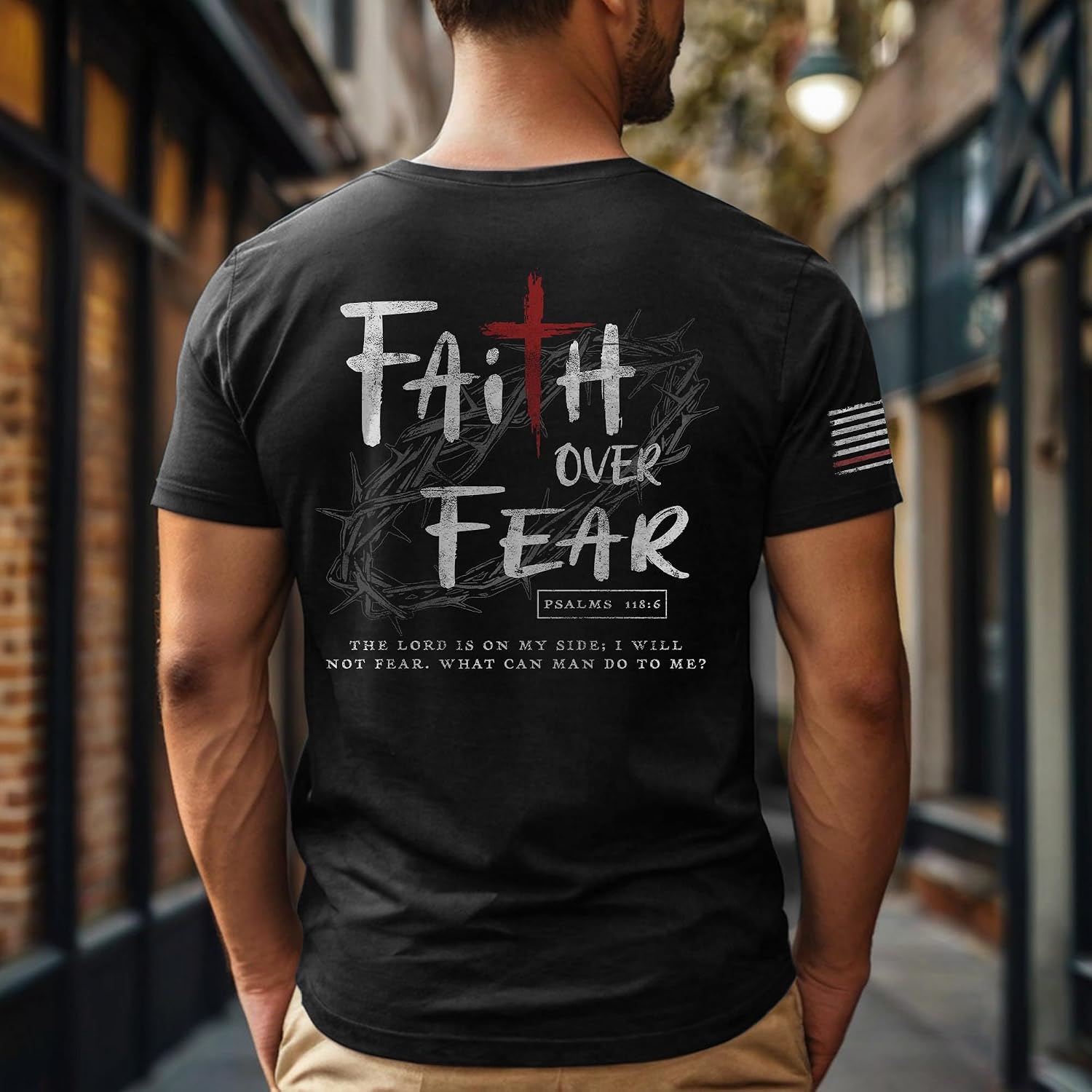 Faith Over Fear Shirt, Christian Shirts for Men, Faith Shirts for Men, Cross Shirt, Jesus Tshirt