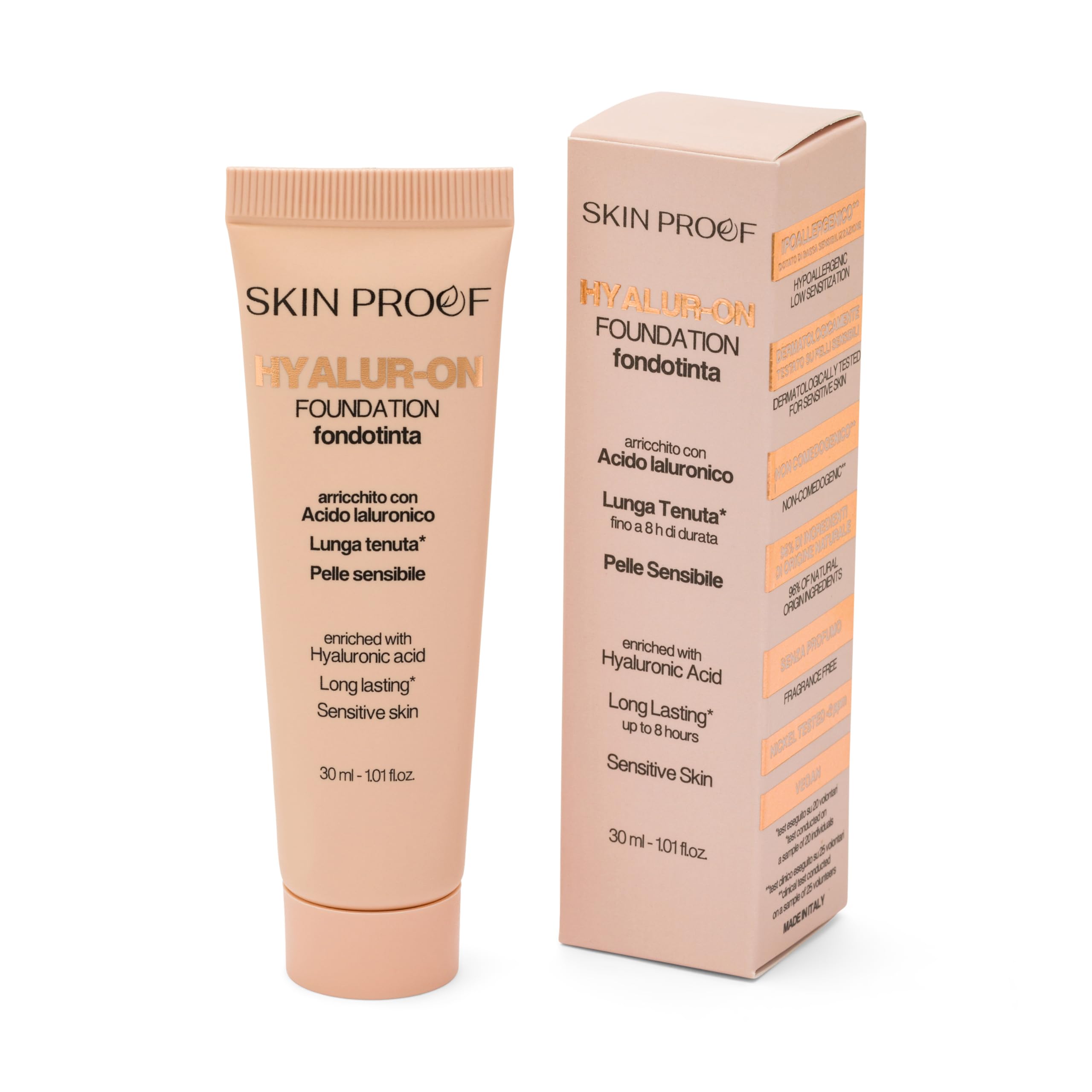 SKIN PROOF - HYALUR-​ON FONDOTINTA LONG LASTING FOUNDATION (01 - Porcelain)
