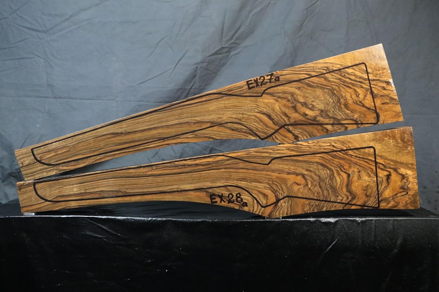 Pair of Rare Walnut Rifle Gun Stock Blanks slabs slabstocks Weapons gunmaker