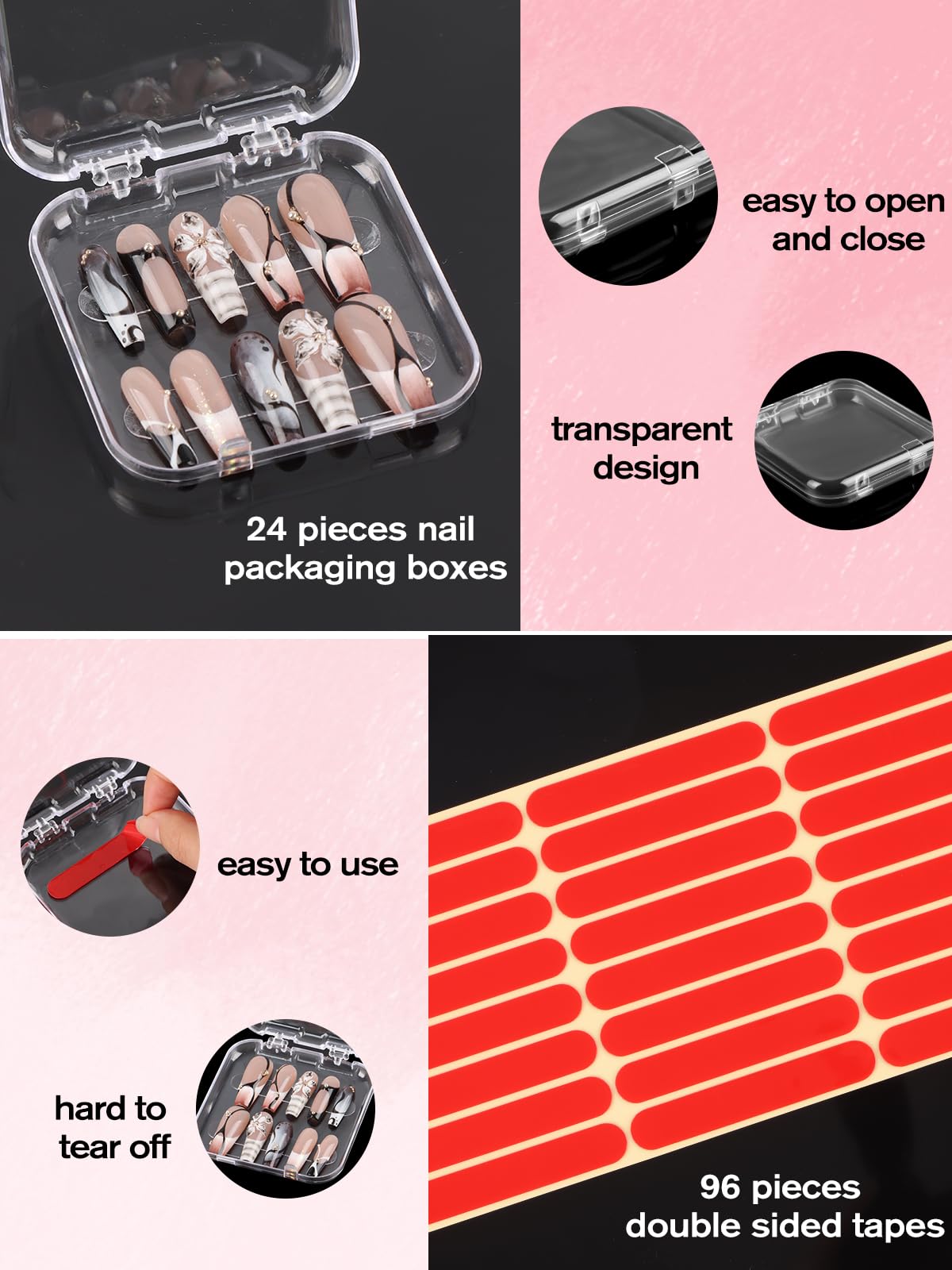 24 PCS Press on Nails Packaging Set - Image 4
