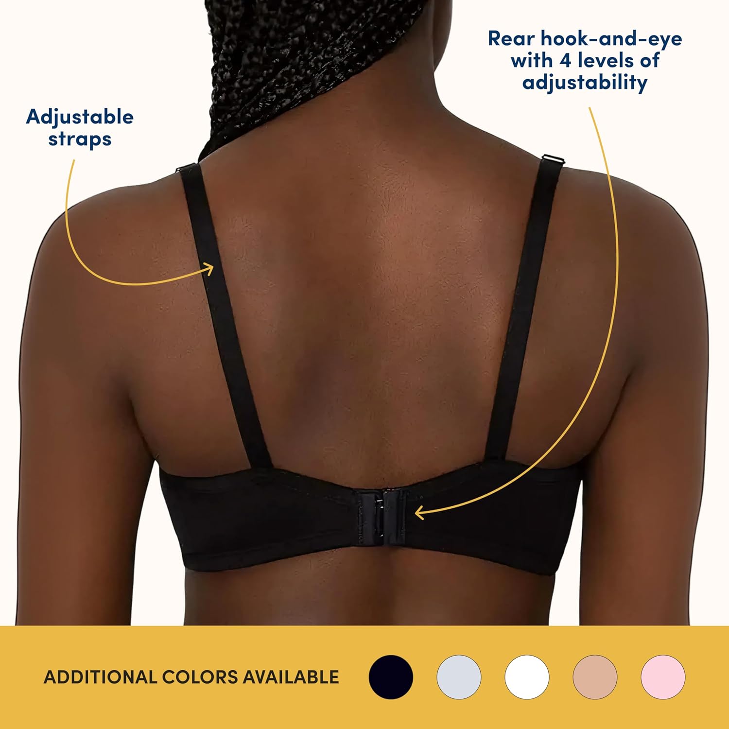 Fruit of The Loom Womens Smooth Cotton T-Shirt Bra - Ultra-Soft, Flexible, and Invisible Under Tees - Image 7