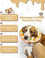 Vista 16 de MIDOG Inflatable Dog Cone Alternative for After Surgery - Soft Protective Donut Collar Prevents Licking, Comfortable Recovery E-Collar Alternative