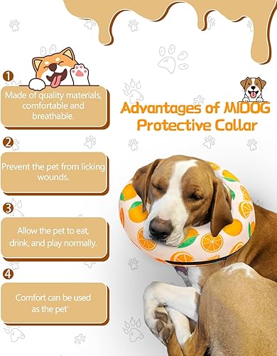 Miniatura 10 de Collar de cono de perro para perros pequeños, medianos y grandes para después de la cirugía, collar inflable para mascotas, cono de recuperación