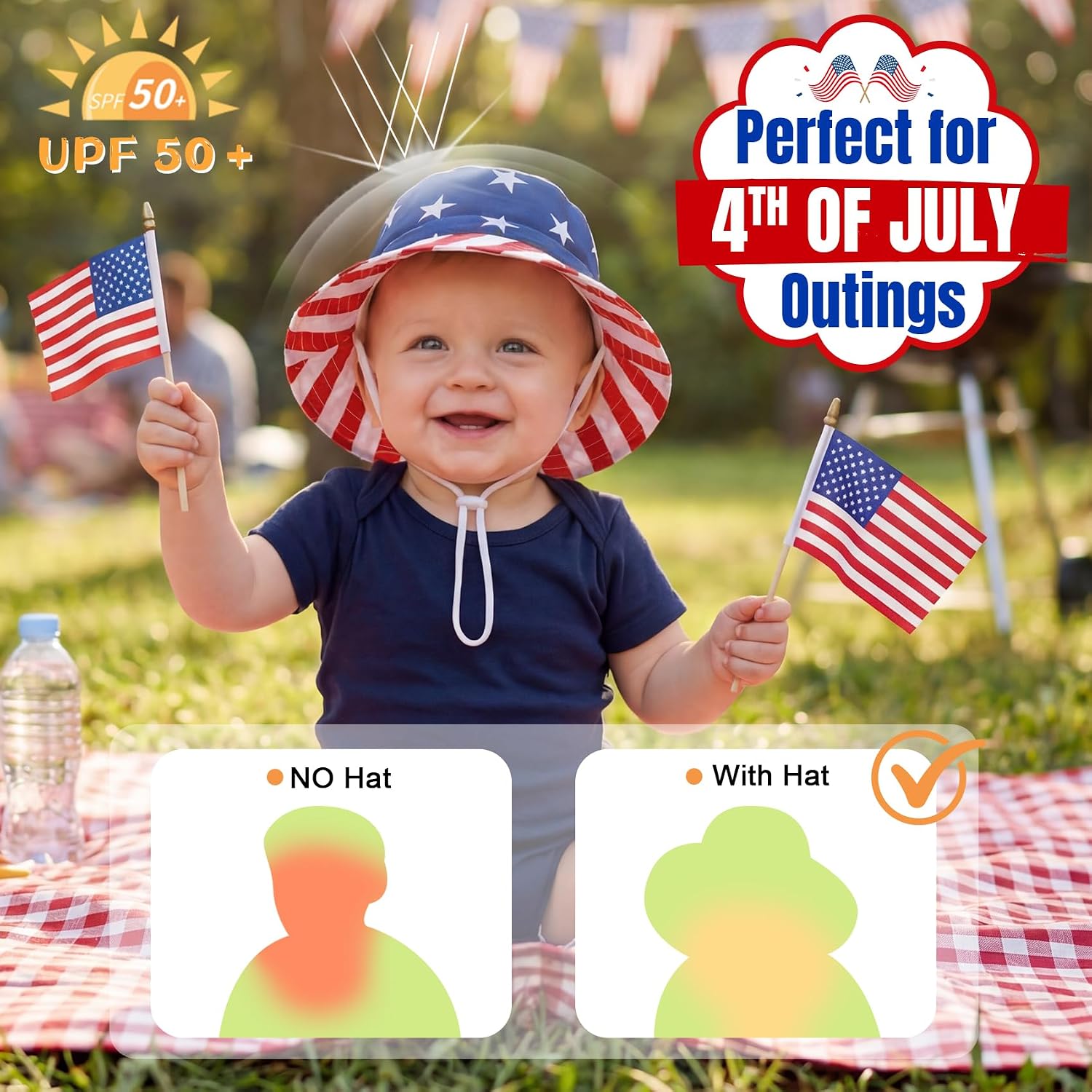 Durio UPF 50+ Beach Baby Sun Hat Sun Protection Cute Wide Brim Summer Baby Boy Bucket Hats Toddler Sun Hats for Girl