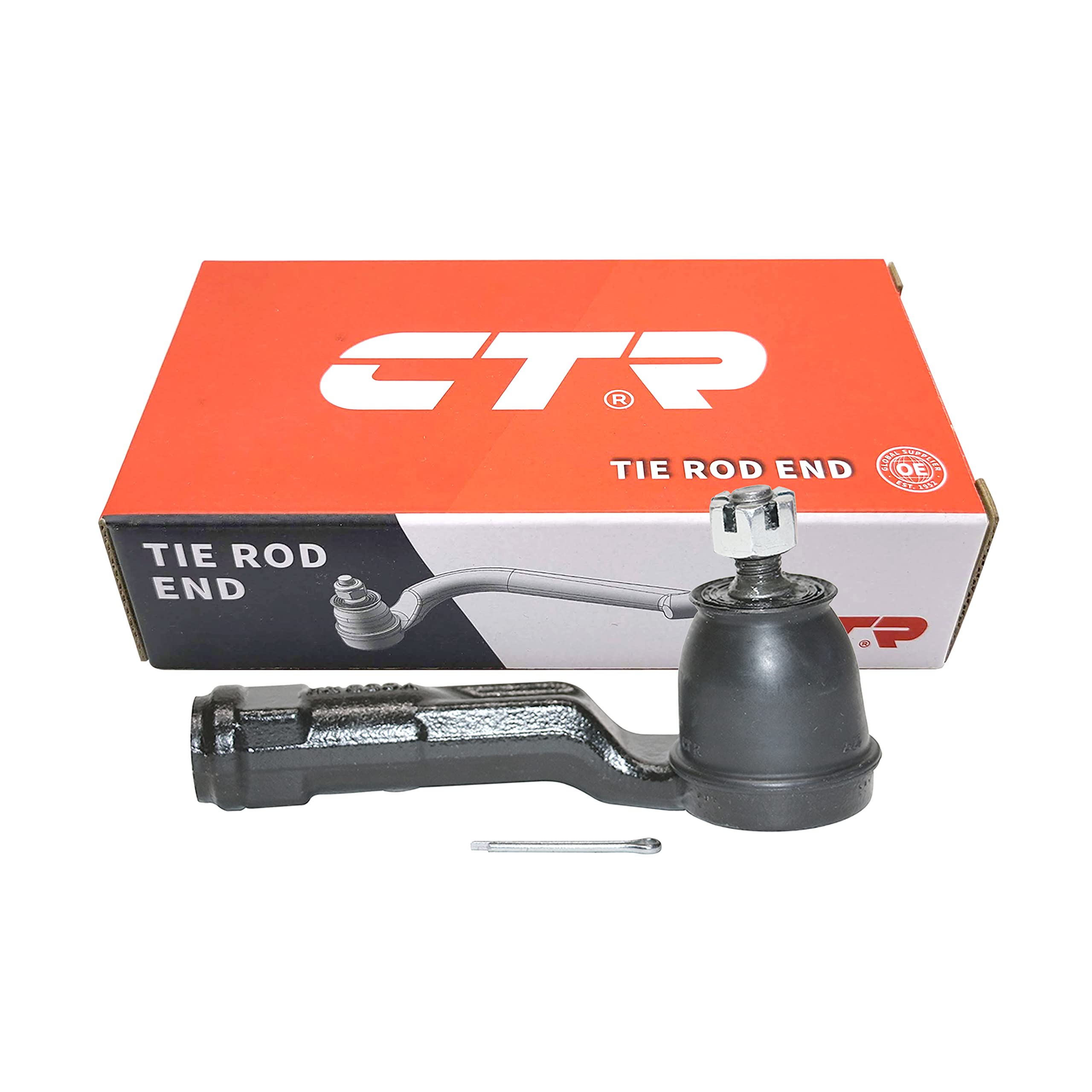 CTR CE0345R [OE Supplier] Right Outer Tie Rod End Compatible with Hyundai, Kia Vehicles - Replaces 56825-AA000, 56825-F2000, 56825-J7000, 56825-K2000, 56825-Q5000