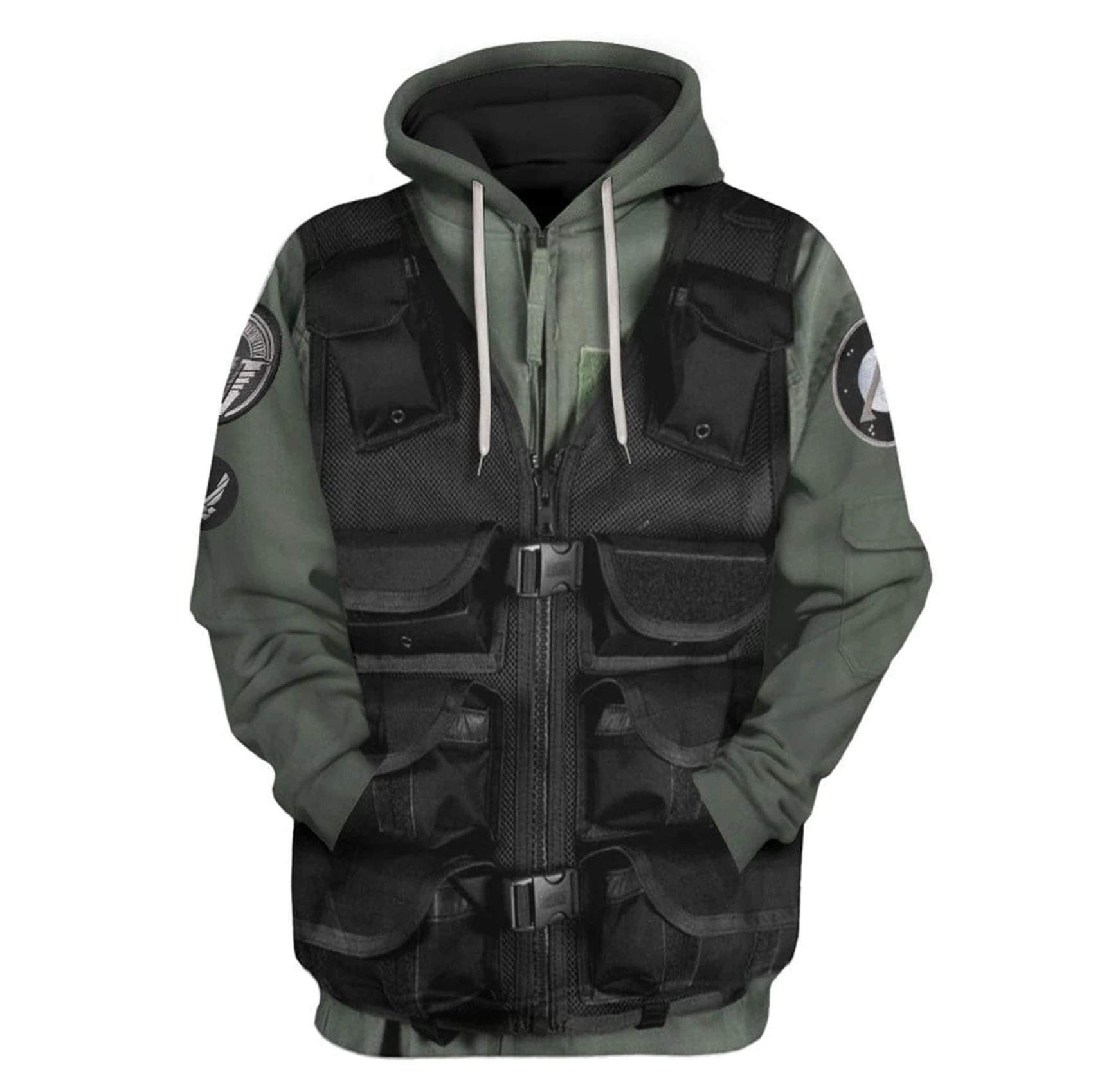 Uyecos Historical Hoodie Revolutionary War Uniform Top