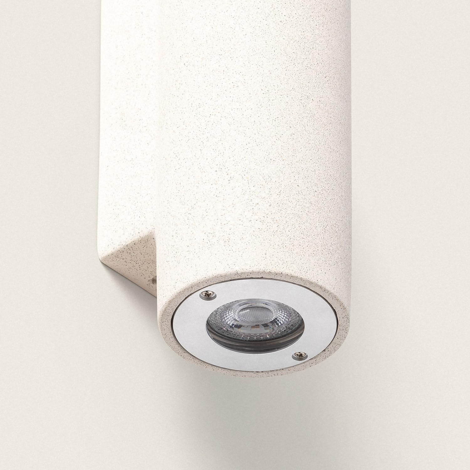Applique Murale Extérieure Ciment Éclairage en Double Face Banjar Beige