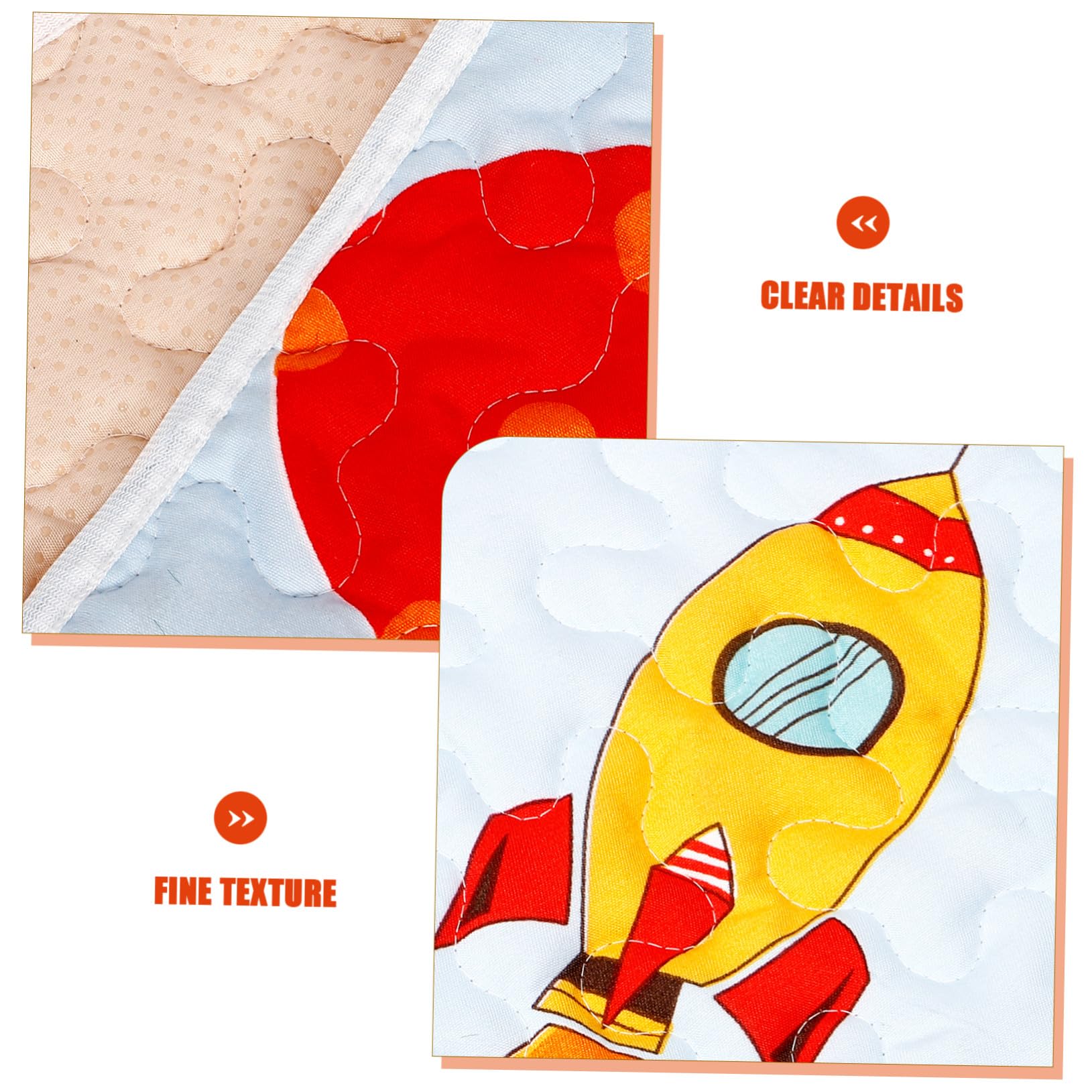 Mikinona Tapis pour Chaise Haute Anti-éclaboussures en Tissu Antidérapant Design Cartoon Polyvalent pour Bébé, pour Protéger le Sol Lors des Repas et Jeux