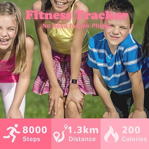 Miniatura 2 de Relojes para niños y niñas, reloj deportivo digital con contador de pasos, podómetro, alarma de vibración, sin aplicación, impermeable, rastreador