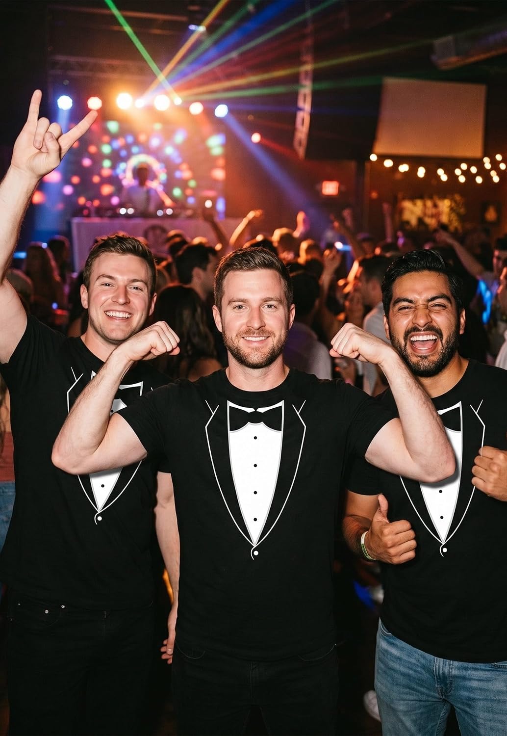 Tstars Suit and Tie Tuxedo Shirt - Mens Printed Tux T-Shirt for Halloween Party, Wedding or Bachelor Event image 2