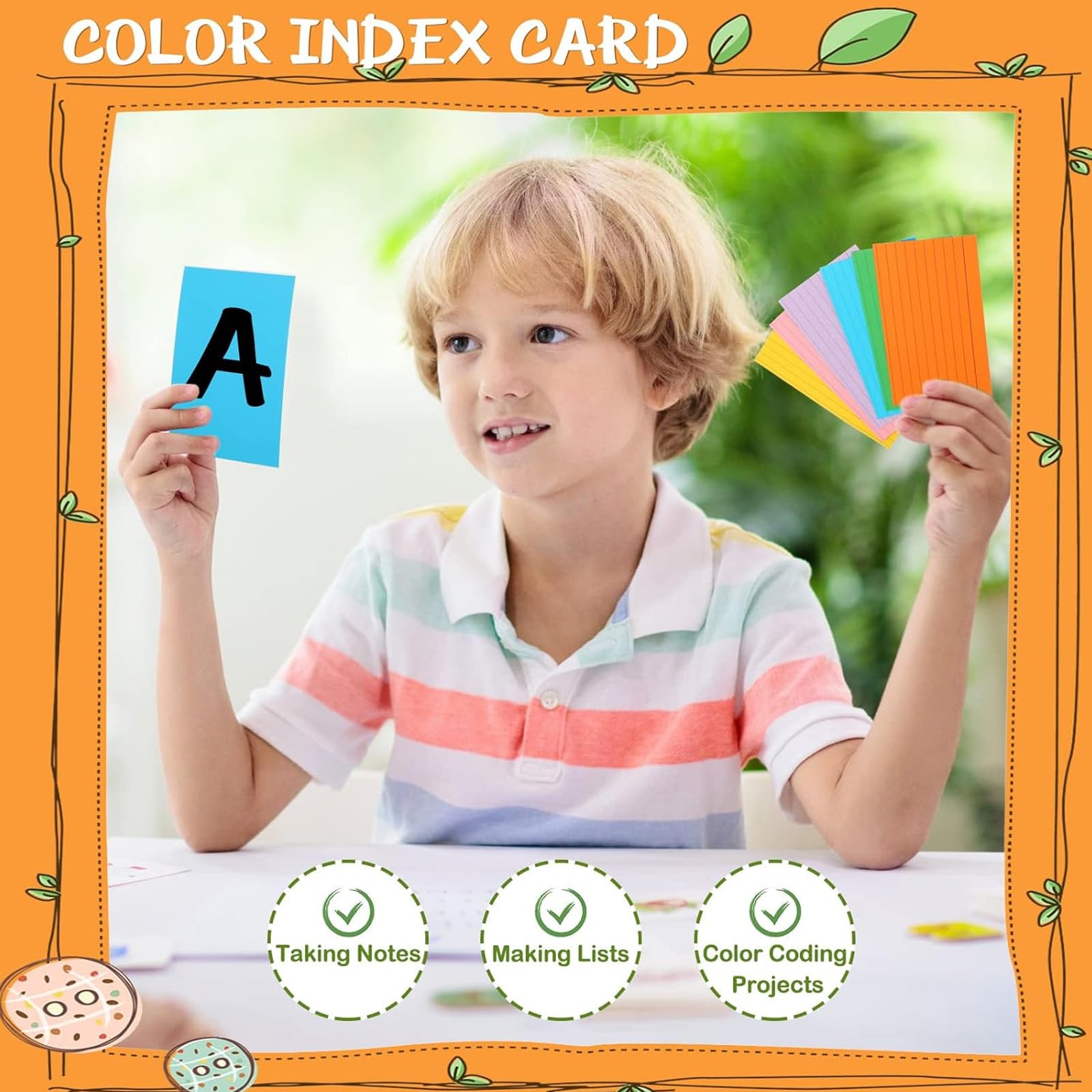 Testyu 500 Pezzi Flash Card Cartoncini A6 Con Anello, 10,2 X 15,2 Cm Flashcards Scrivibili Su Entrambi I Lati E Ispessimento, Materiale Di Carta Per Scuola Ufficio Casa Studio Appunti, 6 Colori - 6