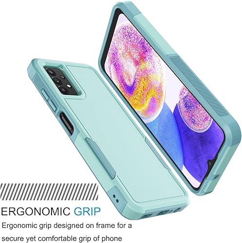 Miniatura 9 de Tekcoo - Funda para Samsung Galaxy A23 5G  4G, 4G LTESM-A236 prueba de caídas de grado militar absorción de golpes, agarre resistente a los