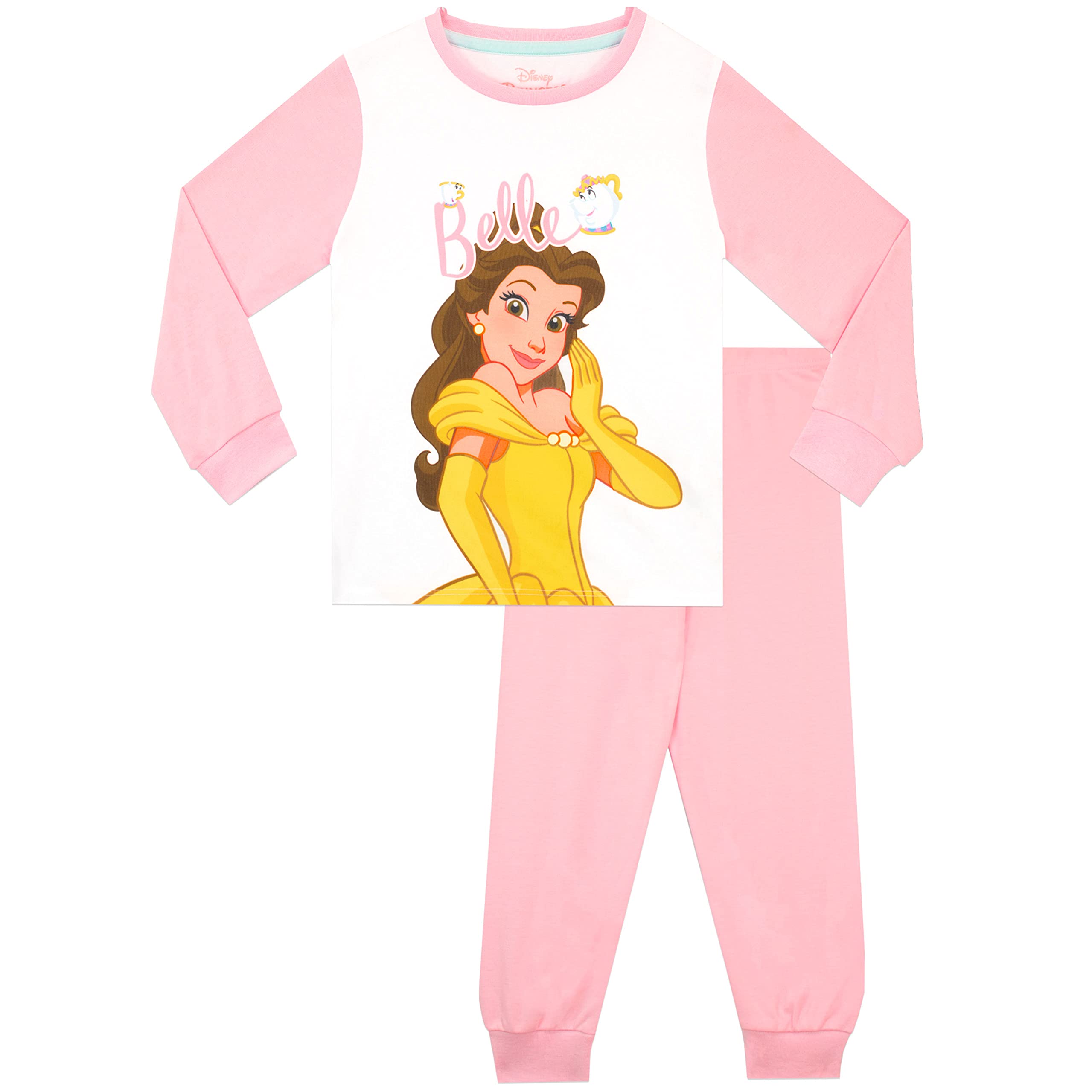 Disney Pigiama per Ragazze 2 Pacchi Ariel e Belle