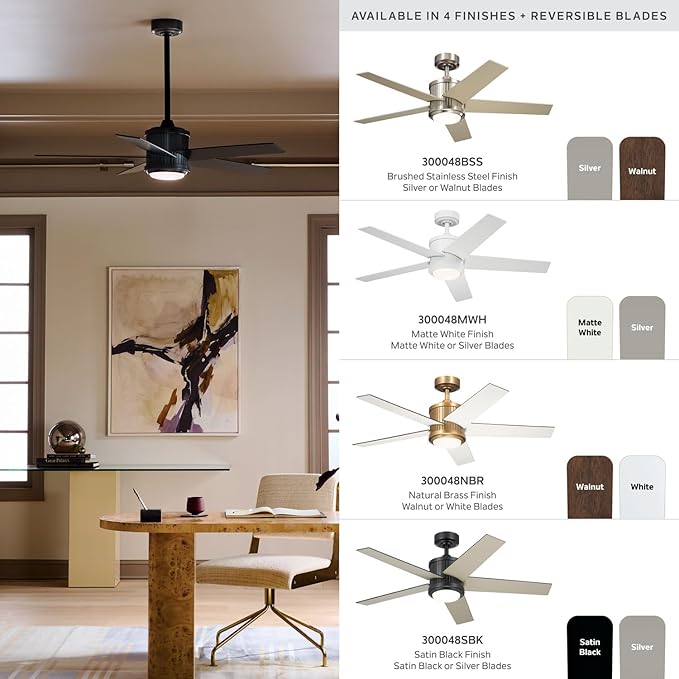 Ventilador de Techo 48 Pulgadas con Luz LED 120V miniatura 11