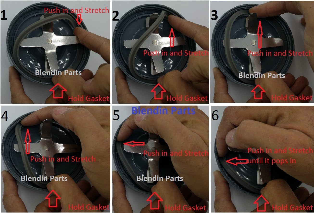Blendin Replacement Parts, Compatible with Nutribullet 600 and 900 Watt Blender Juicer (3 900W Gaskets with Lip)