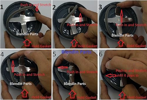 Miniatura 3 de Blendin Conjunto de 3 de juntas con borde, se adapta a las batidoras Nutribullet