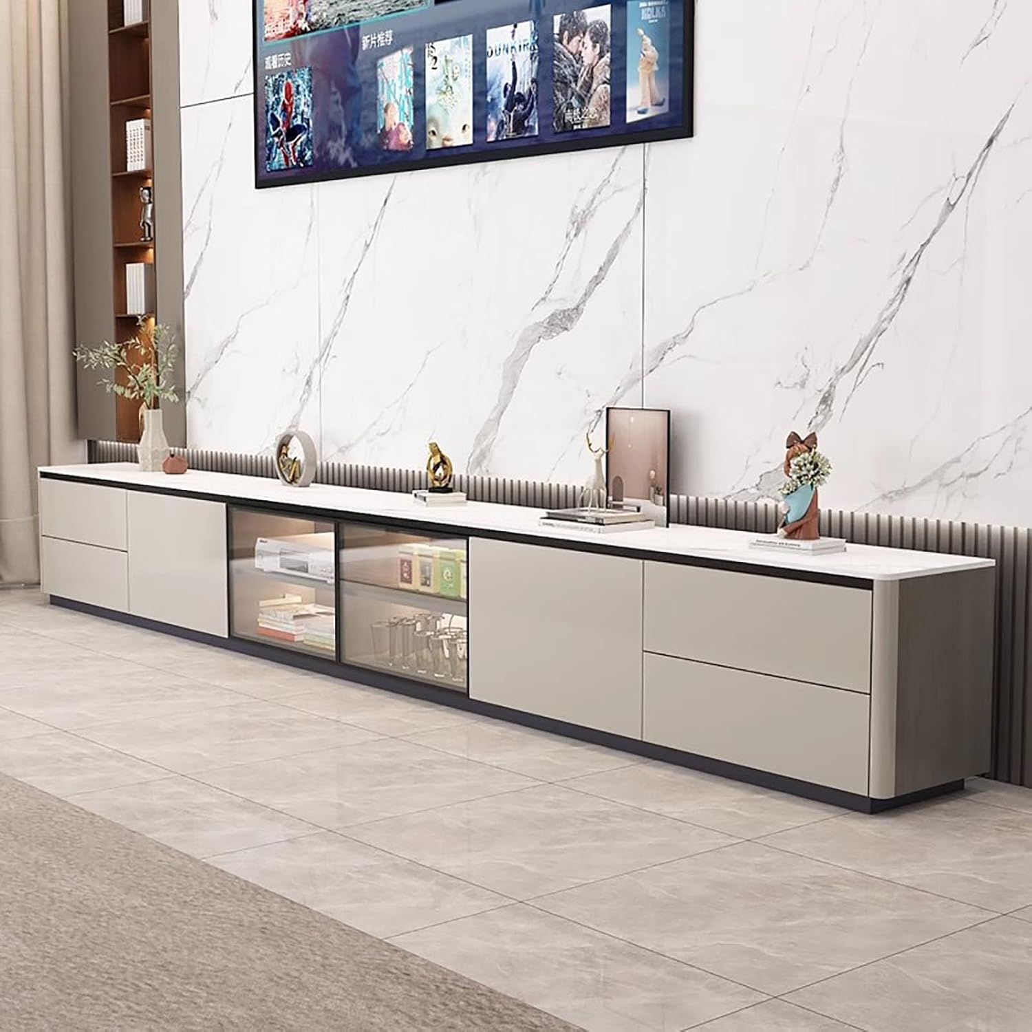 LOWYA 収納付き テレビボード 白