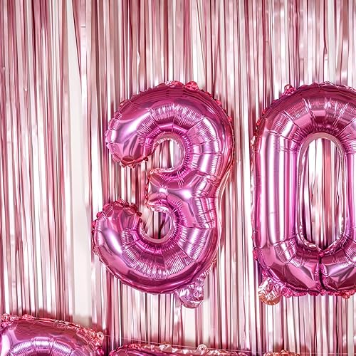 Miniatura 3 de Restaurantware Balloonify - Globo de 16 pulgadas con número 1, globo digital de fiesta  Número 3 autosellante negro de aluminio Mylar globo colgante