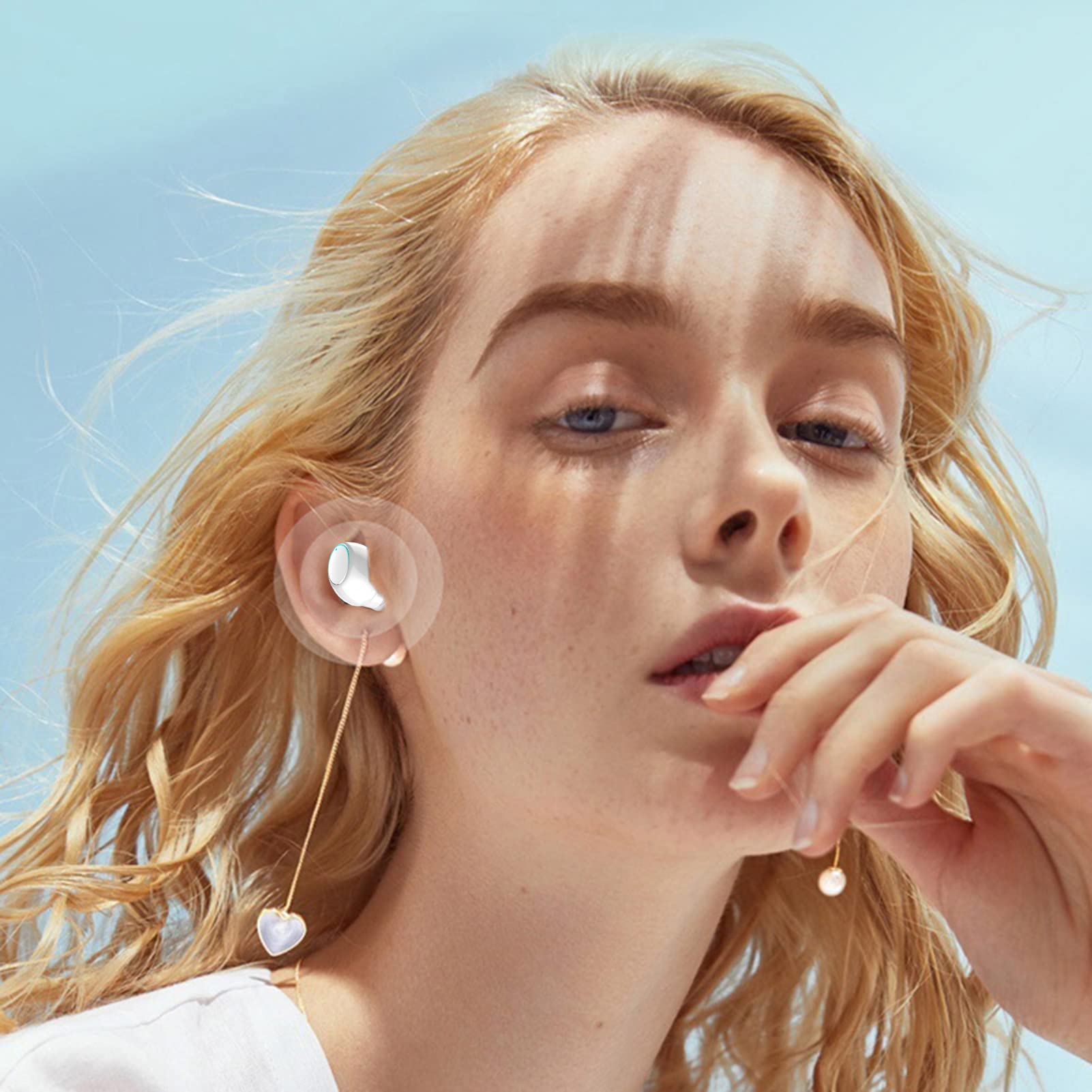 Auricolare Singolo Blue Tooth - Cuffie Blue Tooth | Auricolari per Il Lavoro Sleep Ear Buds Wireless Secret Wireless Auricolari per Orecchie Piccole Auricolare