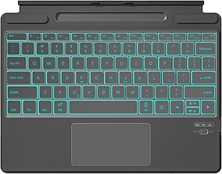 Surface Pro 8 Keyboard, 7 Color Backlight Keyboard for Surface Pro 8 13 inch, Detachable Wireless Surface Pro 9 2022 / Surface Pro 8 2021 / Surface Pro X Keyboard with Trackpad/Pen Holder