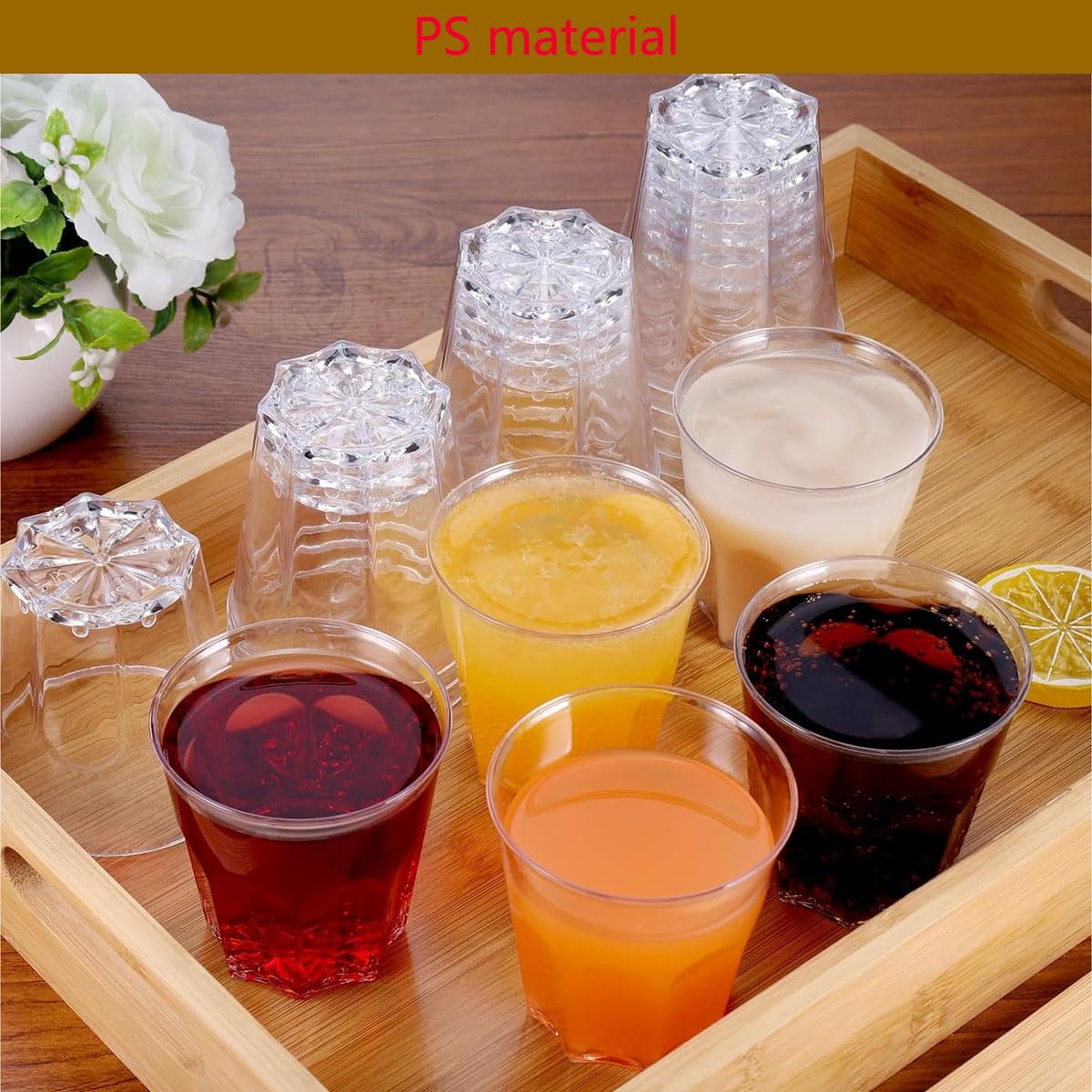 Aatriet Transparente Kunststoffbecher 680 Ml – 100 Stück, Für Partys & Hochzeiten