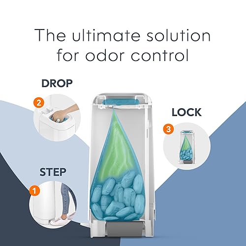 Miniatura 7 de Diaper Genie Juego de regalo exclusivo | Incluye recarga fácil de rollo con 48 bolsas | Capacidad para hasta 2256 pañales para recién nacidos