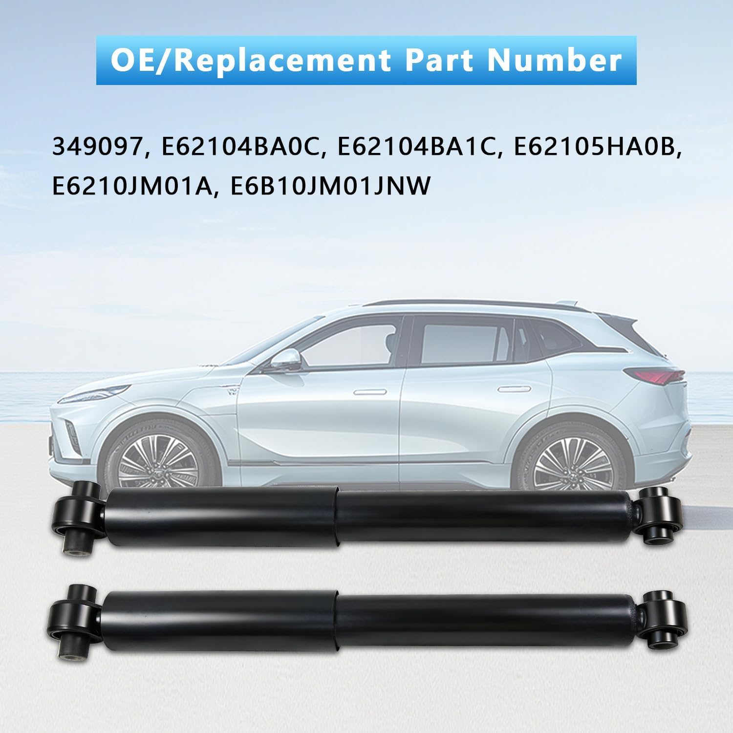 2 PCS Rear Shocks Struts Fit for 2017-2023 Nissan Qashqai, 2008-2022 Nissan Rogue Select Sport, OE:349097 Rear Shock Absorbers