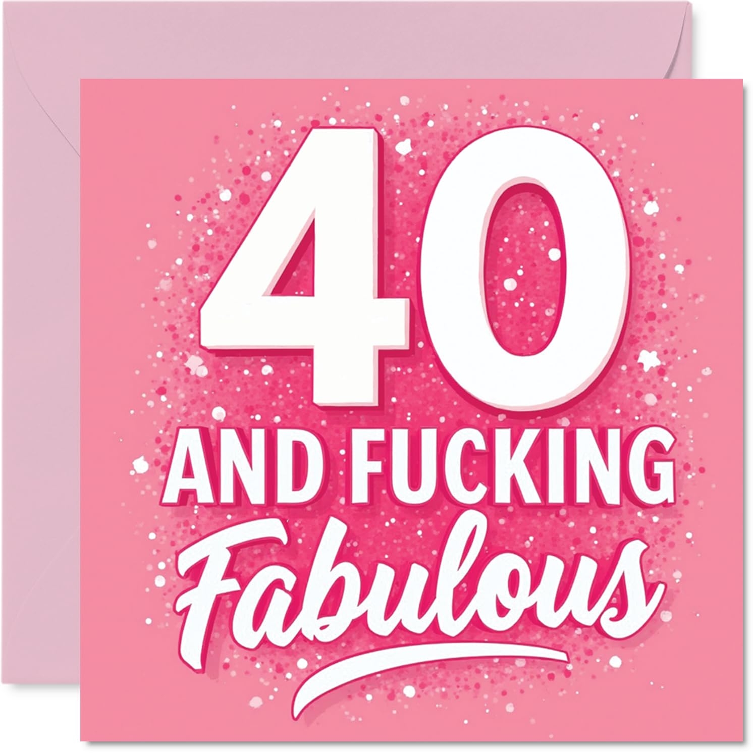 40th Birthday Cards for Women - Fabulous Years - Happy Birthday Card for 40 Year Old Woman Wife Daughter Sister Colleague, 145mm Bday Greeting Cards