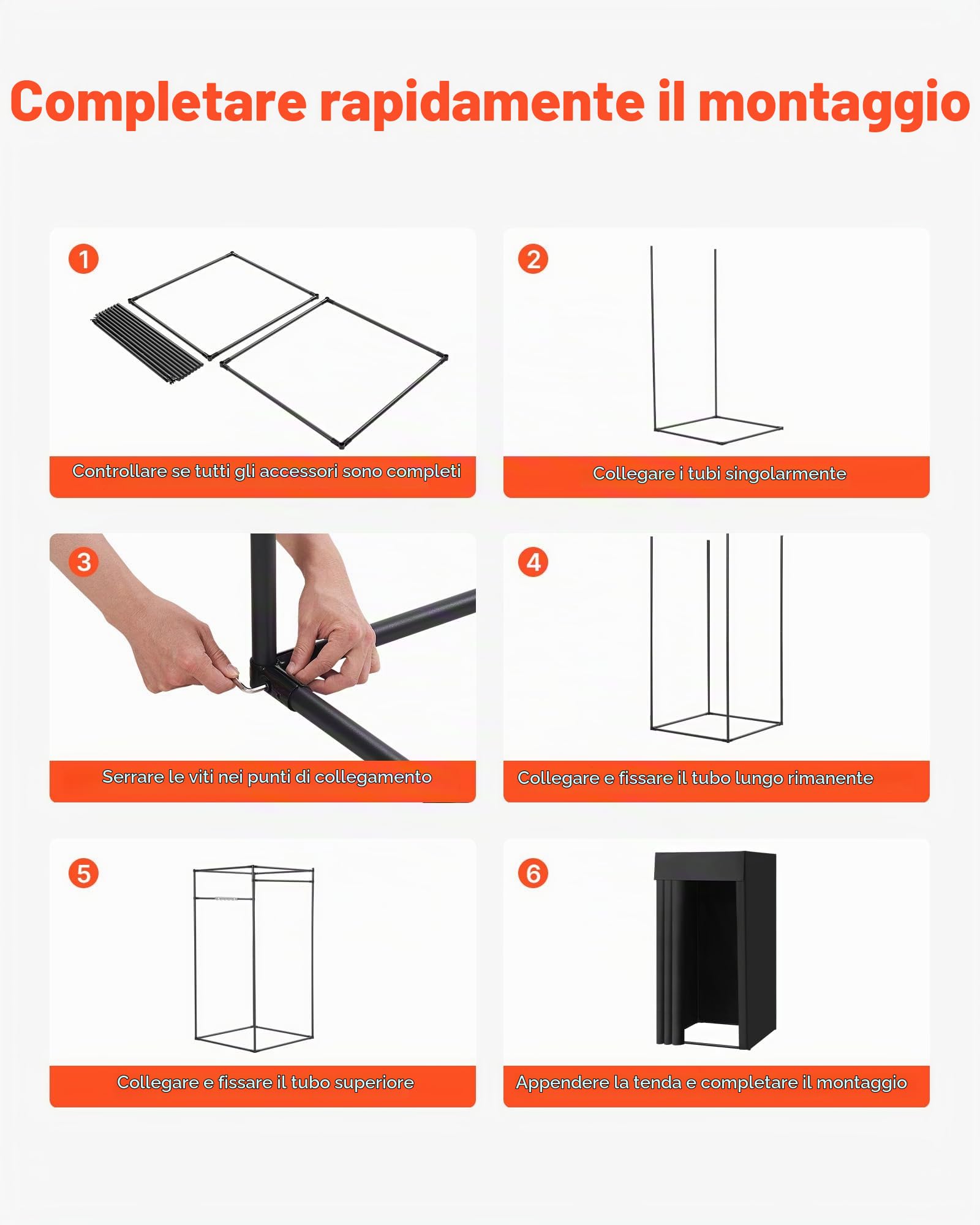VEVOR Camerino di Prova 99 x 99 x 198 cm Spogliatoio Portatile Mobile con Tende Spesse in Poliestere, Tenda Ombreggiante e Gancio, per Boutique, Centri Commerciali e Attività all'Aperto, Nero