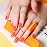 senvenski Orange Gel Nail Polish Kit - UV/LED Soak Off Nail Art Set with Light Bright Neon Pumpkin Coral Orange Colors | Manicure Gift Kit for Women Salon Home Use (CS2-026)